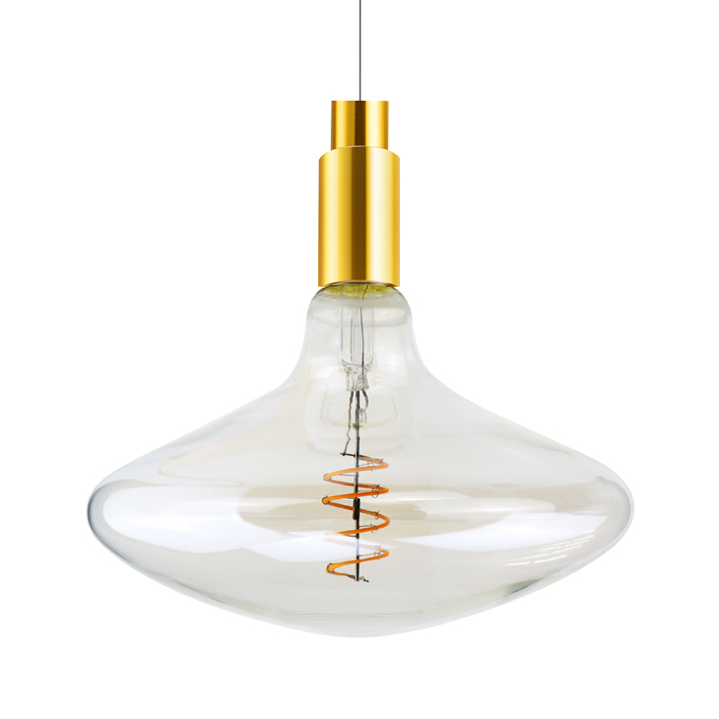 ยูเอฟโอโปร่งใสแบนกว้างรูปร่าง 190mm นุ่มไฟ LED ตกแต่ง 200liuming หลอดไฟ
